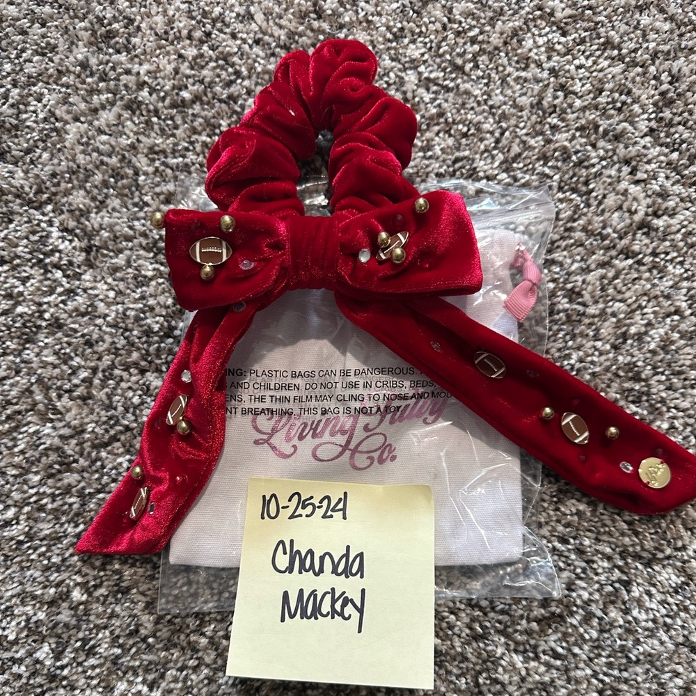 Living Fully Co. 2024 Football Scrunchie